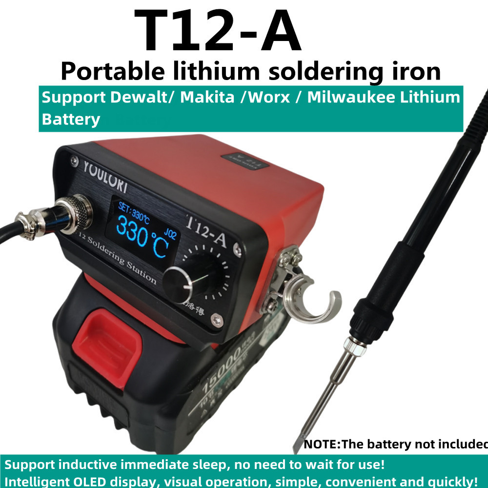 Milwaukee Drill M12 Fuel - T12-A STM32 V3 Draadloze Soldeerstation Soldeerbout