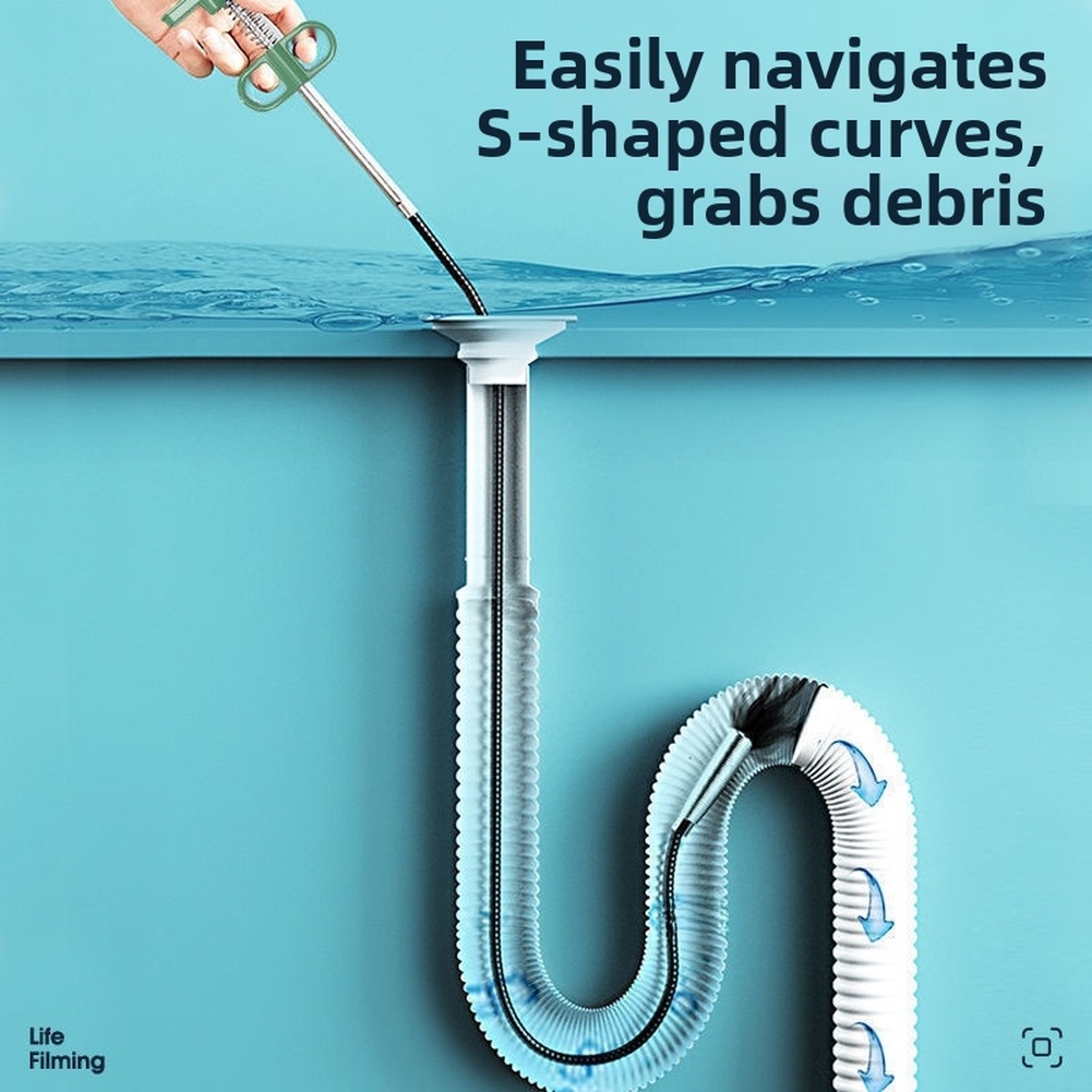 Groene afvoerontstopper met kl - Drain Snake Flexible recensie en prijs